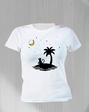 Camiseta mujer "Mono Luna"