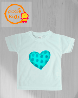 Camiseta para peques tacto algodón "Corazón"