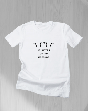 Camiseta hombre "It works on my machine"