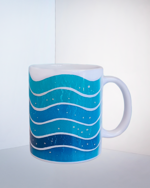 Taza cerámica "Olas"
