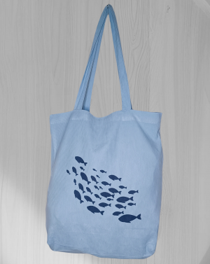Bolsa Tote Pana "Peces"