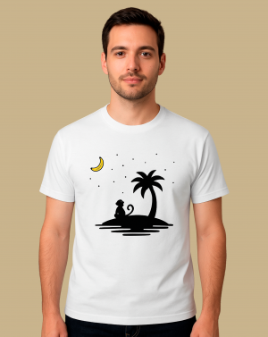 Camiseta hombre "Mono Luna"