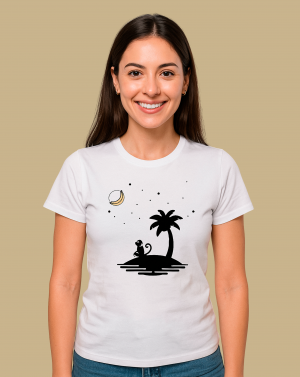 Camiseta mujer "Mono Luna"