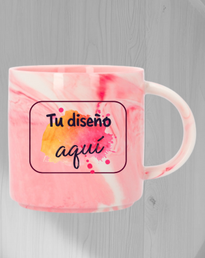 Taza efecto mármol personalizable