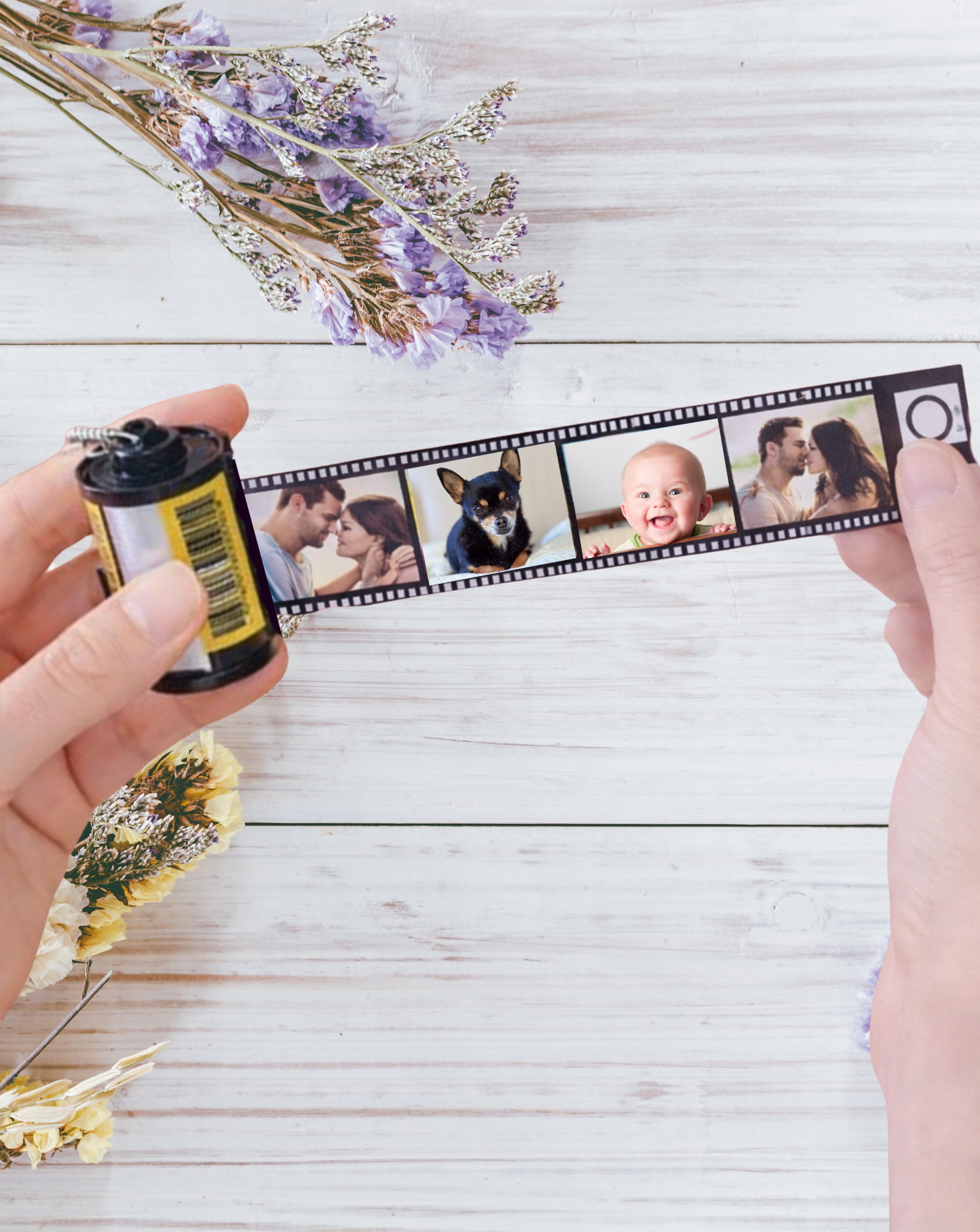 llavero carrete de fotos personalizable